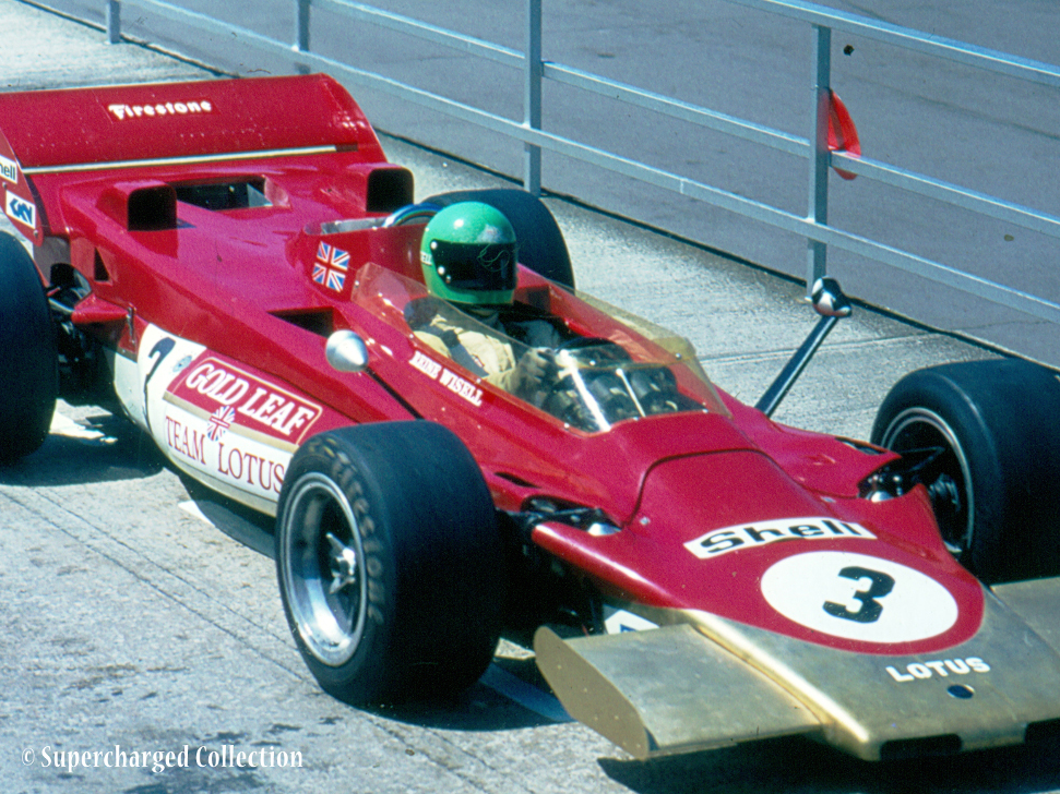 Picture: Reine Wisell in the turbine-engined Lotus 56B for the 1971 British Grand Prix at Silverstone.